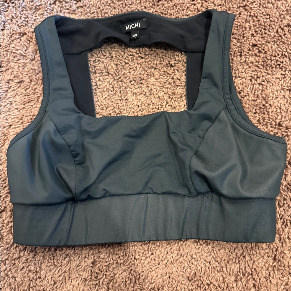 Michi Forest Green Activewear Top